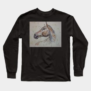 Horse line drawing. Long Sleeve T-Shirt